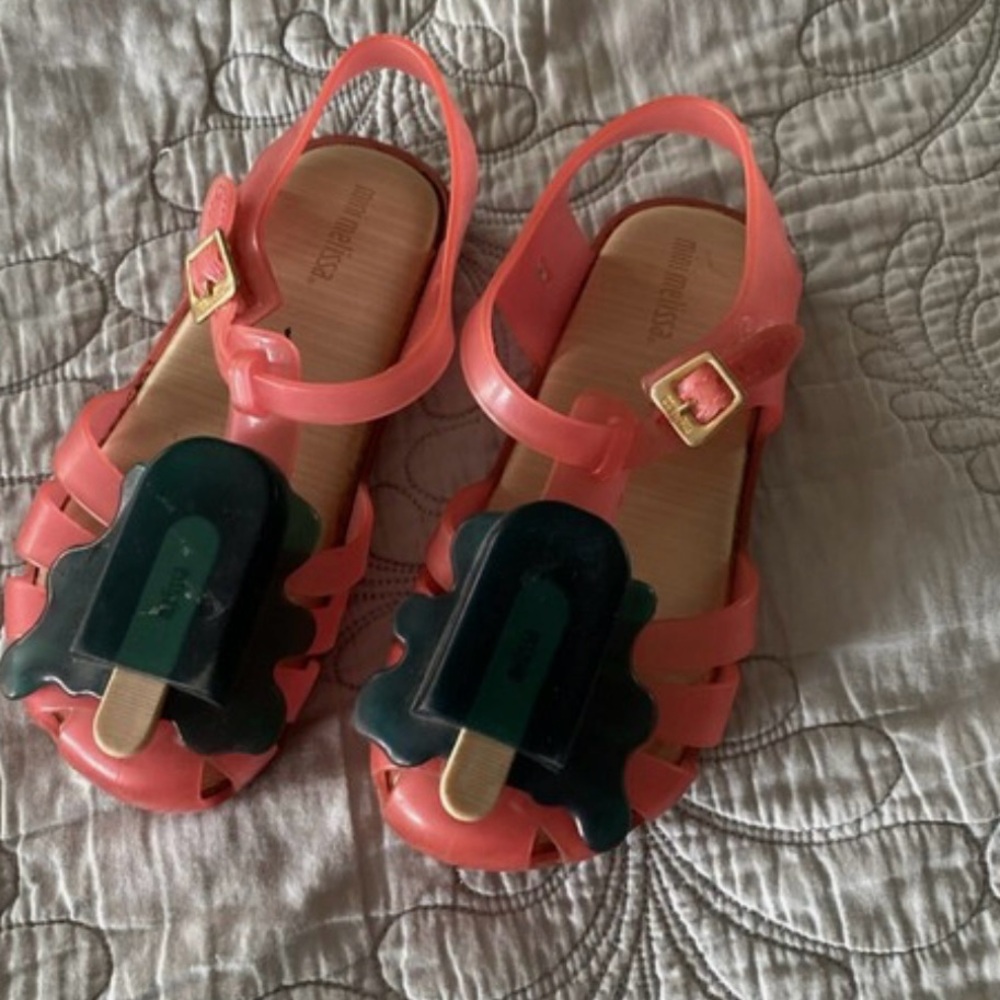 Mini Melissa Pink Melting Popsicle Toddler Girl Shoes - Picture 3 of 6